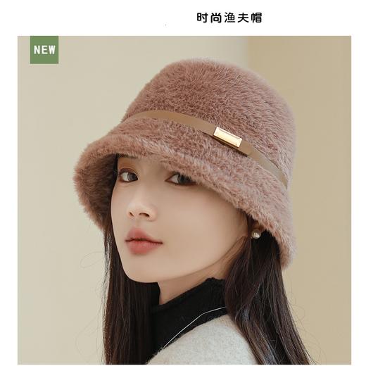 女貂绒盆帽 商品图4