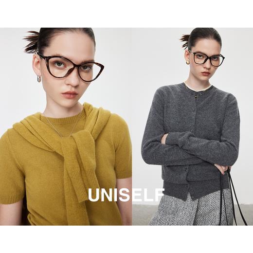 经典miu风定染羊毛针织两件套女2023冬季新款亲肤百搭毛衣 商品图4