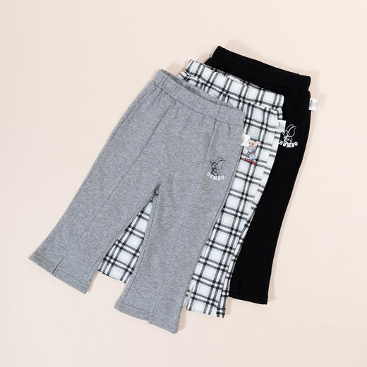 【商场同款】迪士尼童装女童长裤春秋款中小童女孩小飞象格子休闲裤子喇叭裤221DK0261 商品图1