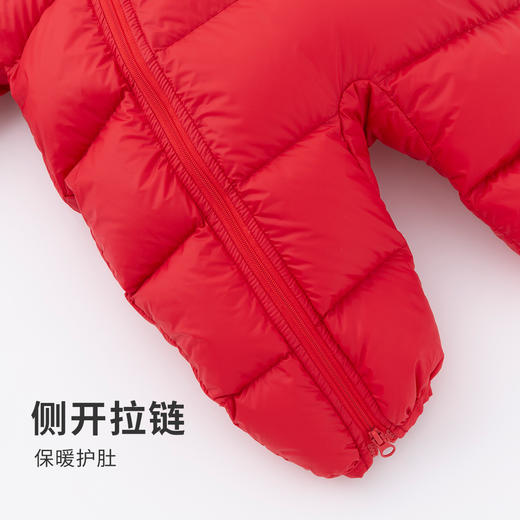 贝贝怡婴儿羽绒服连体衣侧开拉链秋冬套装宝宝加厚哈衣爬服214L501
 商品图7