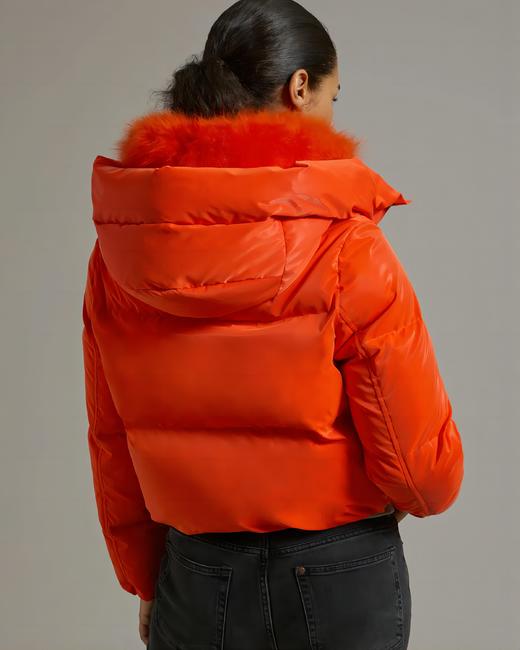 Yves Salomon - Down Jacket Irise - 女装 - 羽绒夹克 - 亮红 商品图3
