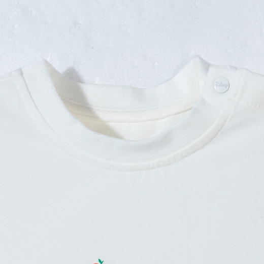 【商场同款】迪士尼童装女童纯棉长袖T恤撞色袖春秋外穿打底可爱白雪公主印花221DS0488 商品图3