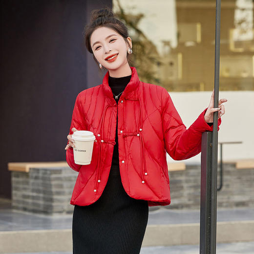 2023冬款气质时尚中式老钱风宽松显瘦潮流百搭加厚保暖羽绒服HR-WZ231239 商品图0