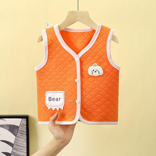 【宝宝加厚保暖夹棉马甲】宝宝三层夹棉针织马甲儿童马甲秋冬款女婴儿内穿坎肩男童加厚马甲 商品图8