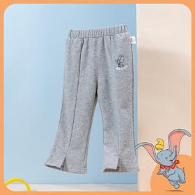 【商场同款】迪士尼童装女童长裤春秋款中小童女孩小飞象格子休闲裤子喇叭裤221DK0261