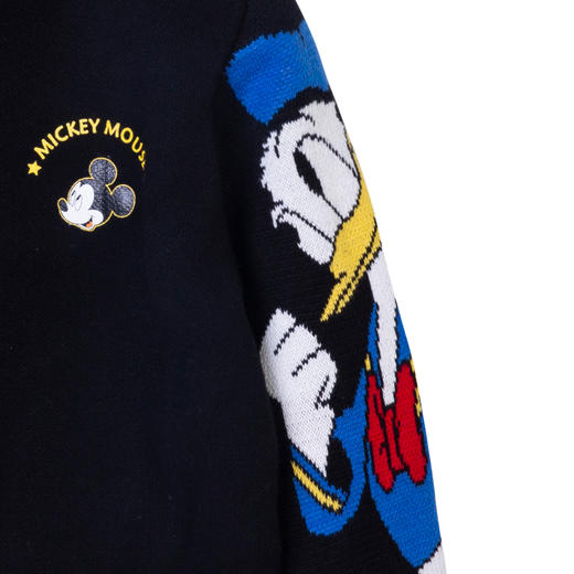 【商场同款】秋冬新款男童加绒套头毛衣双袖针织卡通米奇炫酷撞色毛衫百搭线衫214DS0252 商品图5