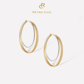 【歌手Vava&演员王悦伊同款】Retro Chic 意大利复古时尚首饰 罗马斗兽场耳环