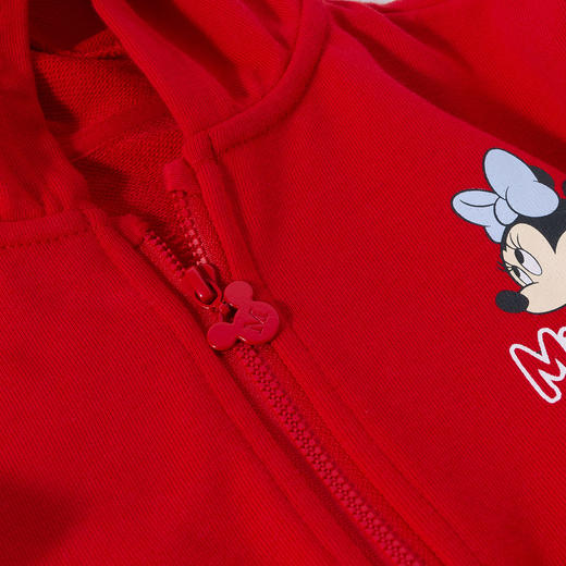 【商场同款】秋冬新款女童外套米妮印花上衣中大童百搭连帽开衫卫衣221DS0531 商品图3