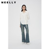 NEELLY纳俪商场同款新中式纯色盘扣衬衫女国风设计感翻领通勤衬衣N24012B01032 商品缩略图1