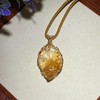 巴西黄水晶原石吊坠项链 商品缩略图0