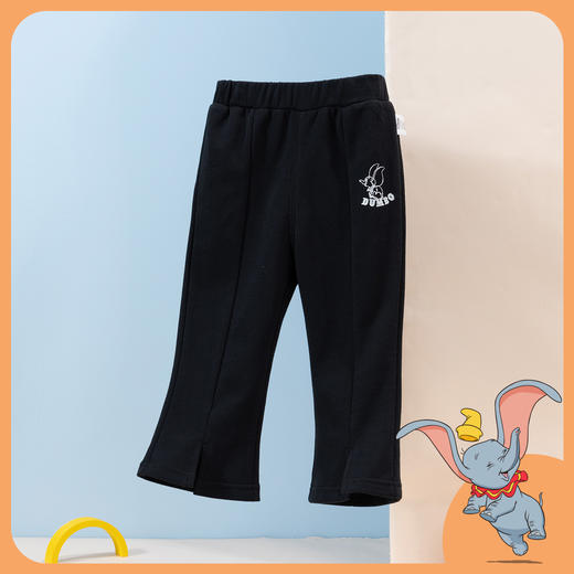 【商场同款】迪士尼童装女童长裤春秋款中小童女孩小飞象格子休闲裤子喇叭裤221DK0261 商品图2