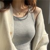 【买1送1】带胸垫螺纹磨毛背心 一体杯内搭打底 可外穿吊带 商品缩略图7