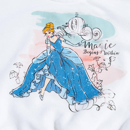 【商场同款】迪士尼童装女童套头卫衣春秋款中小童迪士尼在逃公主可爱上衣221DS0503 商品图2