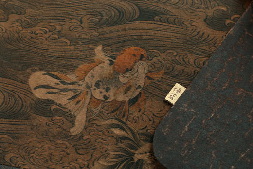 金玉满堂双拼真丝香云纱60*28cm 商品图0