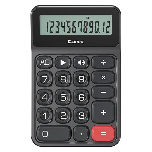 齐心X3语音计算器黑色 1台 单手计算机办公商务 商品图2