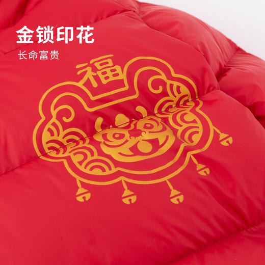 贝贝怡婴儿羽绒服连体衣侧开拉链秋冬套装宝宝加厚哈衣爬服214L501
 商品图6