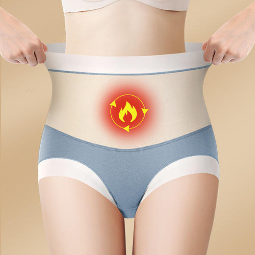 【优质桑蚕丝，温感聚乳酸裆 有效抑jun】高腰纯棉内裤 加绒加厚保暖 月经暖腹 提臀收腹 女士内裤 商品图9