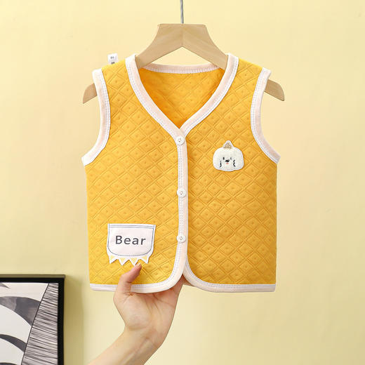 【宝宝加厚保暖夹棉马甲】宝宝三层夹棉针织马甲儿童马甲秋冬款女婴儿内穿坎肩男童加厚马甲 商品图9