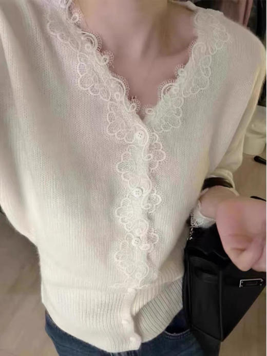 性感蕾丝羊绒小衫 商品图7