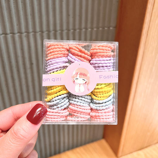 【90根装】儿童皮筋不伤发弹性好头绳发饰橡皮筋扎头发发圈头饰女童罐装小号 商品图10