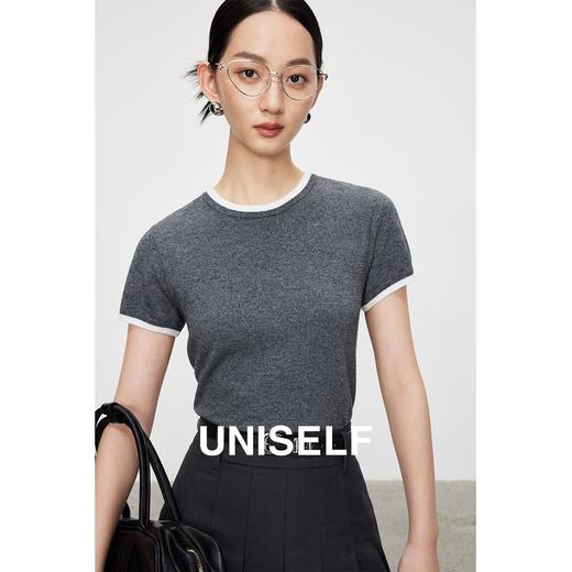 高级感羊毛羊绒针织衫女2023秋冬新款修身显瘦打底衫毛衣 商品图1