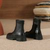 短靴女2023秋冬新款英伦风骑士靴复古简约女靴子葡萄妈粗跟瘦瘦靴 商品缩略图3