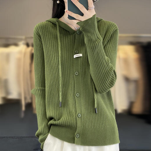 温暖百搭多款可选安迪绒绞花连帽开衫打底衫半身裙 商品图10