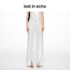 lost in echo2024春季新款设计师品牌透视V领珠片直筒吊带长裙 商品缩略图3