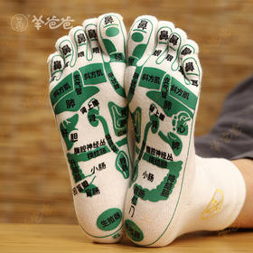 【五指棉袜】穴位按摩足底养生