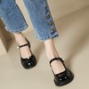 粗跟玛丽珍鞋女2023春秋新款高跟复古浅口单鞋珍珠百搭黑色工作鞋 商品缩略图1