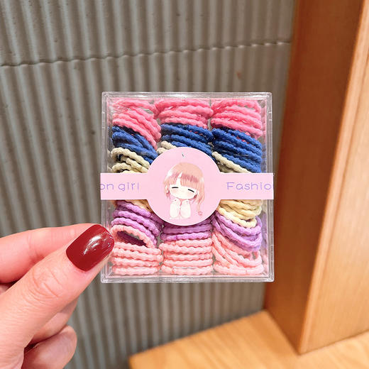 【90根装】儿童皮筋不伤发弹性好头绳发饰橡皮筋扎头发发圈头饰女童罐装小号 商品图12