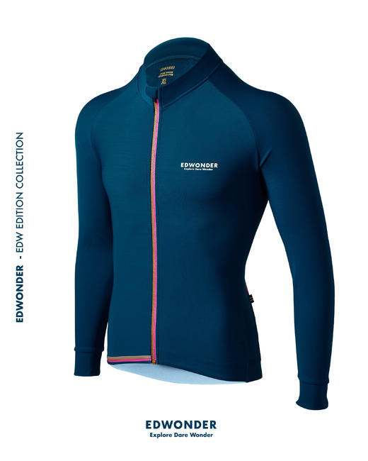 EdW超轻(男)抓绒长袖车衣-尼罗河蓝Jersey 商品图0