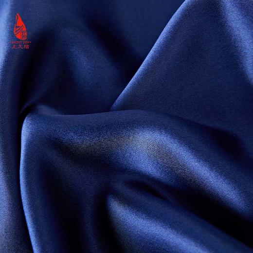 SAINTJOY/上久楷 宋锦双面长巾 万字幻格 蓝酒色  蓝金色  SJ17125 商品图6
