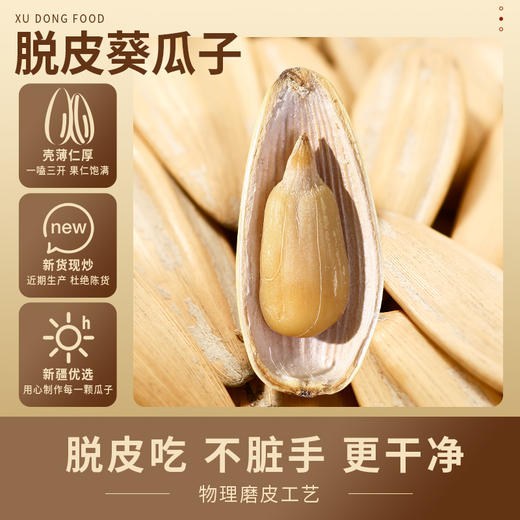 【248g】五香味脱皮葵瓜子古法葵瓜子旭东瓜子罐装大颗粒黄金葵瓜子 商品图3