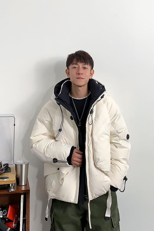 徐太浪新款美式潮牌潮流羽绒服男冬季加厚保暖连帽上衣外套 商品图5
