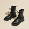 2023秋冬款短靴英伦风圆头粗跟短筒靴子女系带马丁靴经典款女靴子 商品缩略图4