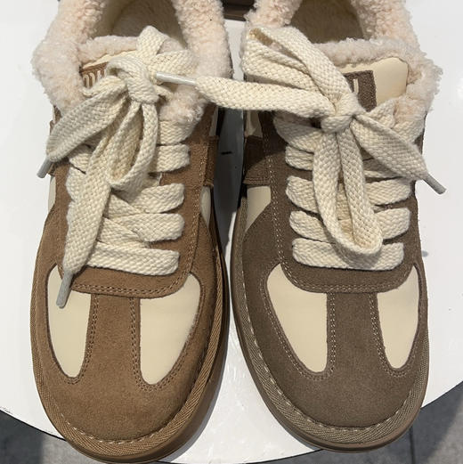 康珊复古厚底德训鞋2024春季新款女鞋运动鞋休闲加绒板鞋秋冬 商品图2