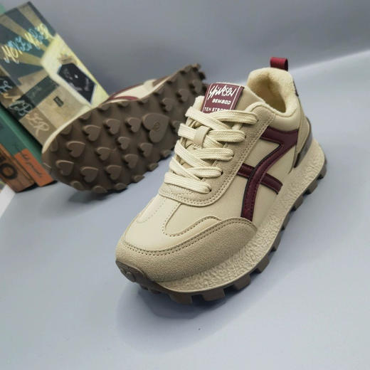 康珊 新版系带阿甘鞋女时尚百搭厚底老爹鞋舒适软底 商品图1