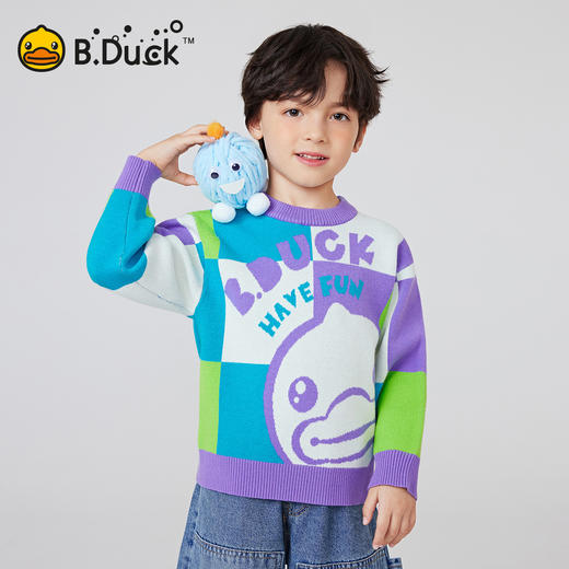 B.DUCK小黄鸭童装春秋套头针织衫毛衣105-150 BF1512050 商品图0