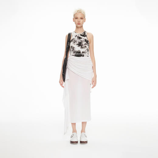 [捡漏价]lost in echo2024春季新款设计师品牌不对称褶皱垂坠长裙直筒修身 商品图0