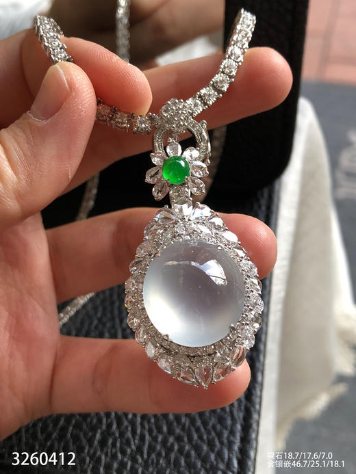 玻璃种蛋面吊坠【3260412】具体价格微信咨询 商品图2