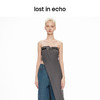 lost in echo2024春季新款设计师品牌不对称修身长开衩抹胸上衣 商品缩略图4