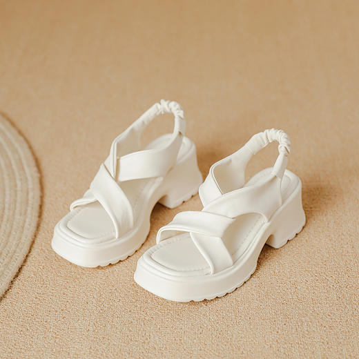 凉鞋女2023春夏季新款厚底罗马凉鞋户外休闲松糕鞋沙滩运动凉拖鞋 商品图5