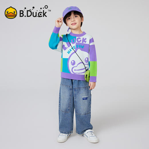 B.DUCK小黄鸭童装春秋套头针织衫毛衣105-150 BF1512050 商品图2
