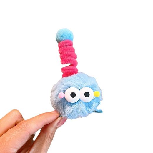 【搞怪个性发夹】儿童可爱丑萌煤球发卡子毛绒秋冬2023新款小孩发饰 商品图4