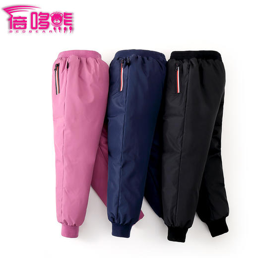 【精选上等白鸭绒】新款中小童休闲裤 男女童休闲裤子 时尚加厚保暖儿童羽绒裤 商品图0