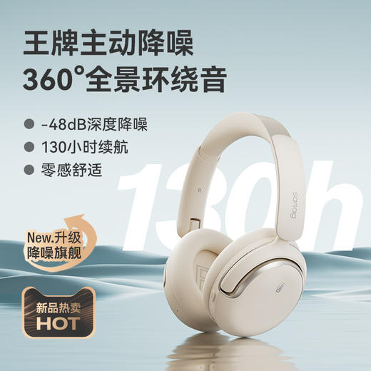 [屁侠推荐]SANAG塞那 头戴式蓝牙耳机D50Pro -48dB深度降噪  130H续航降噪无线耳机  商品图4