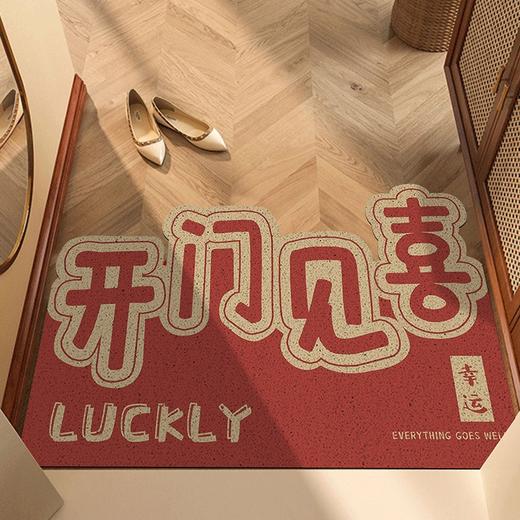 年终大促【室内室外都可用，经得住考验！】新中式家用丝圈地垫，入户门刮泥蹭土脚垫，喜庆易打理可裁剪玄关门垫-QQ 商品图9