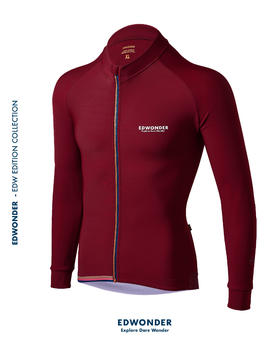 EdW超轻(男)抓绒长袖车衣-橡木紅褐Jersey