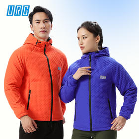 URG虎跑限定版舒弹棉®夹克Tiger Jacket Sustans®男女跑步健身登山越野户外运动防风保暖透气排汗红色连帽夹克